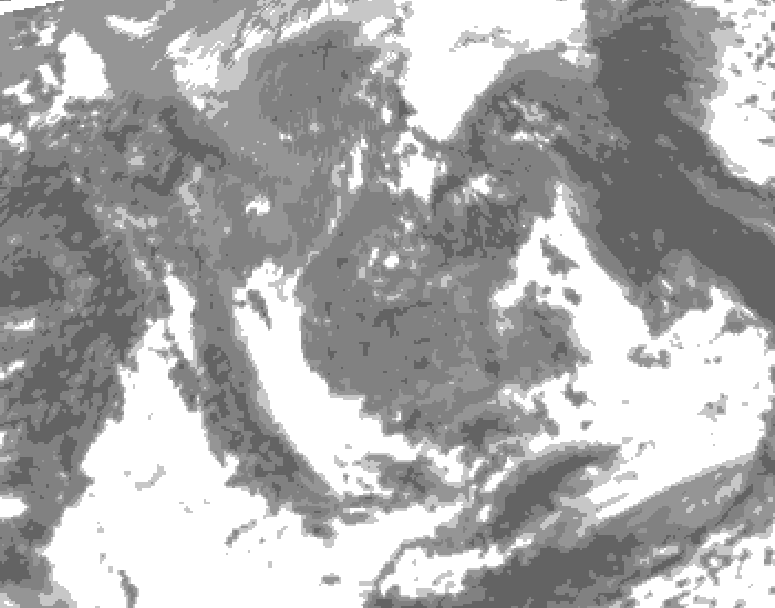 GDPS total cloud 048 hour forecast chart for Canada based on 2026/05/07 1200Z data