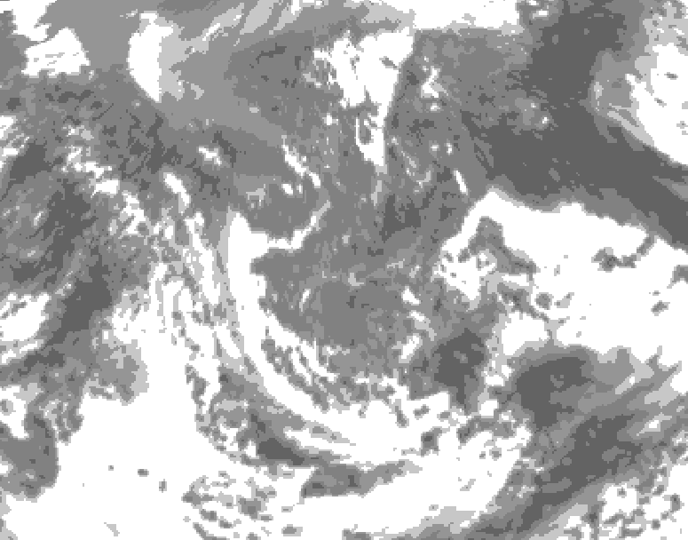 GDPS total cloud 060 hour forecast chart for Canada based on 2026/05/07 1200Z data
