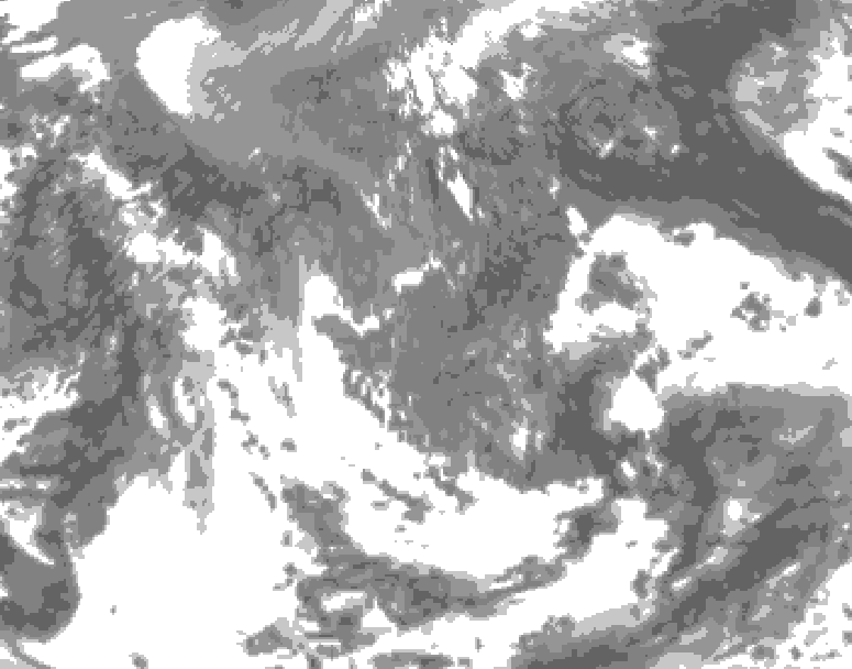 GDPS total cloud 066 hour forecast chart for Canada based on 2026/05/07 1200Z data