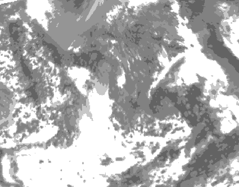 GDPS total cloud 084 hour forecast chart for Canada based on 2026/05/07 1200Z data