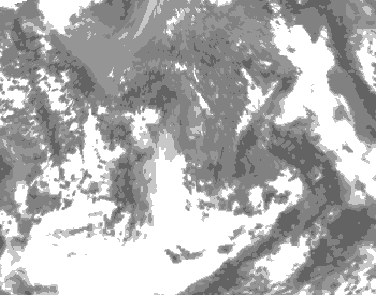 GDPS total cloud 090 hour forecast chart for Canada based on 2026/05/07 1200Z data
