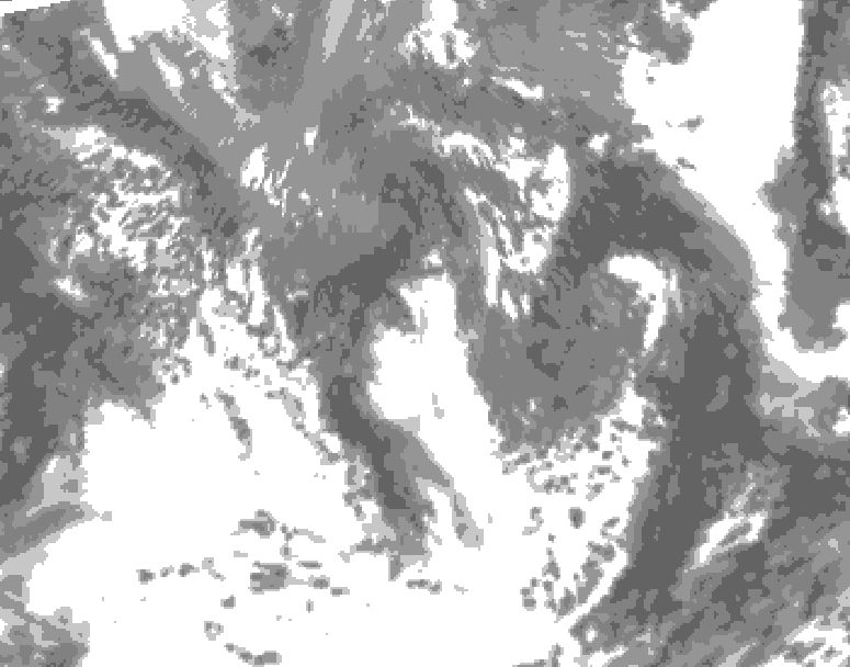 GDPS total cloud 108 hour forecast chart for Canada based on 2026/05/07 1200Z data