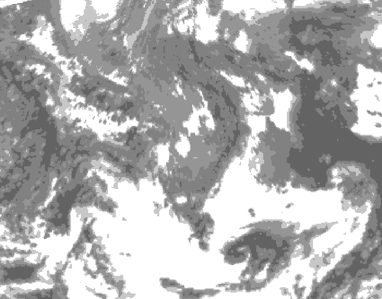 GDPS total cloud 144 hour forecast chart for Canada based on 2026/05/07 1200Z data