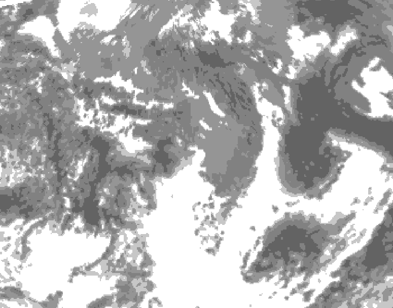 GDPS total cloud 156 hour forecast chart for Canada based on 2026/05/07 1200Z data