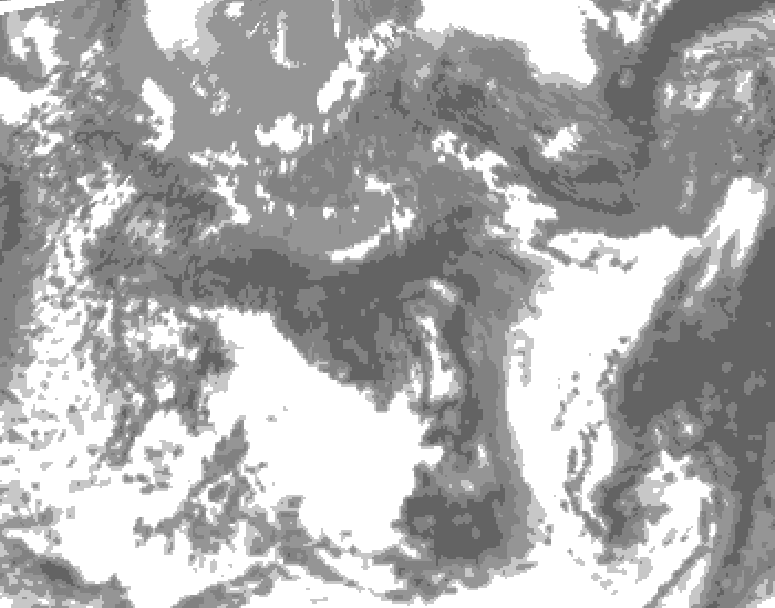 GDPS total cloud 204 hour forecast chart for Canada based on 2026/05/07 1200Z data