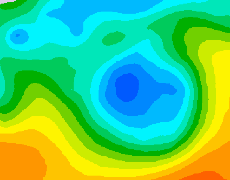 GDPS 500 millibar geopotential height 006 hour forecast chart for Canada based on 2026/05/08 0000Z data