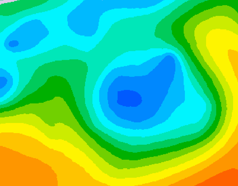 GDPS 500 millibar geopotential height 024 hour forecast chart for Canada based on 2026/05/08 0000Z data