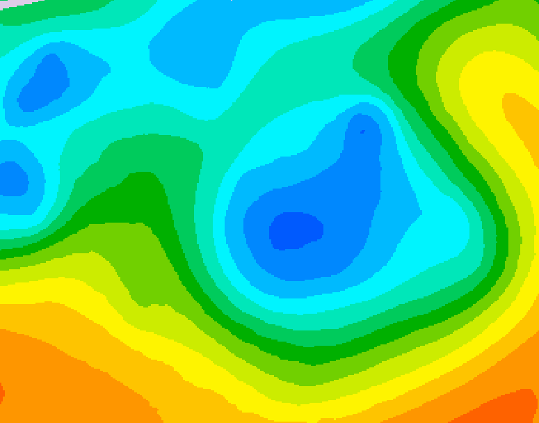 GDPS 500 millibar geopotential height 030 hour forecast chart for Canada based on 2026/05/08 0000Z data