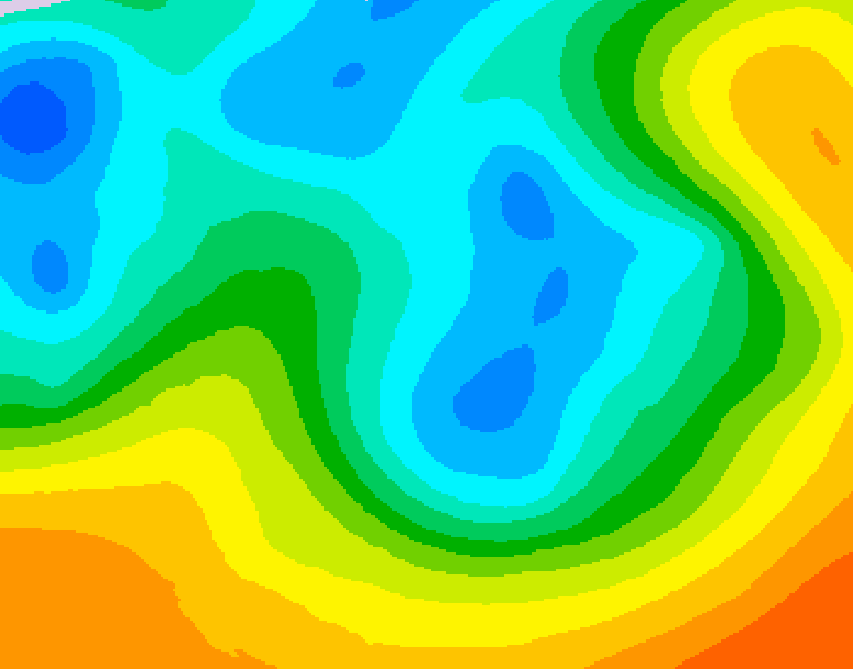 GDPS 500 millibar geopotential height 048 hour forecast chart for Canada based on 2026/05/08 0000Z data