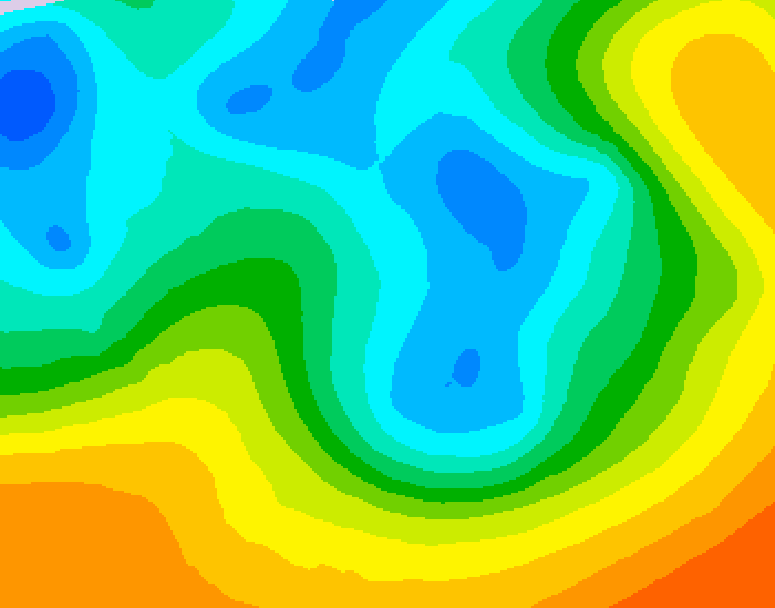 GDPS 500 millibar geopotential height 054 hour forecast chart for Canada based on 2026/05/08 0000Z data