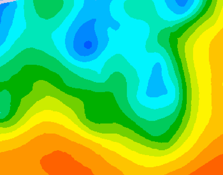 GDPS 500 millibar geopotential height 102 hour forecast chart for Canada based on 2026/05/08 0000Z data