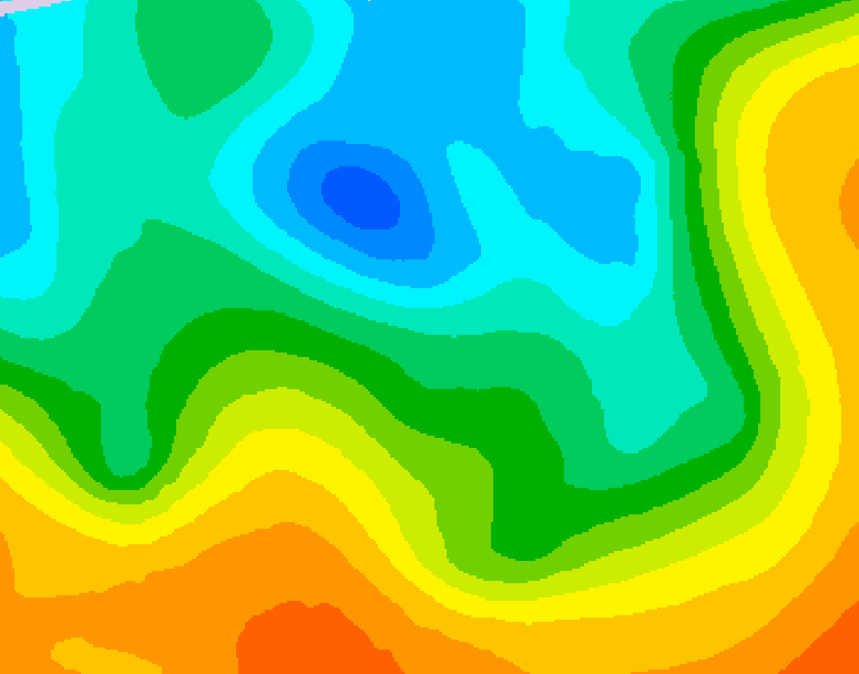GDPS 500 millibar geopotential height 126 hour forecast chart for Canada based on 2026/05/08 0000Z data
