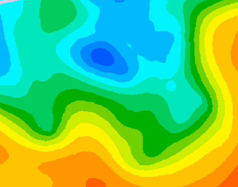 GDPS 500 millibar geopotential height 132 hour forecast chart for Canada based on 2026/05/08 0000Z data