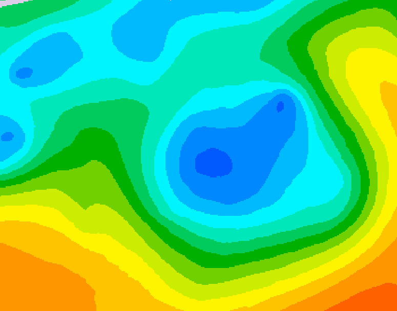 GDPS 500 millibar geopotential height 012 hour forecast chart for Canada based on 2026/05/08 1200Z data