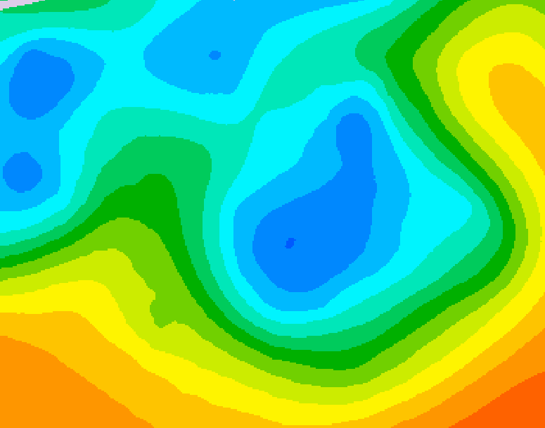 GDPS 500 millibar geopotential height 024 hour forecast chart for Canada based on 2026/05/08 1200Z data