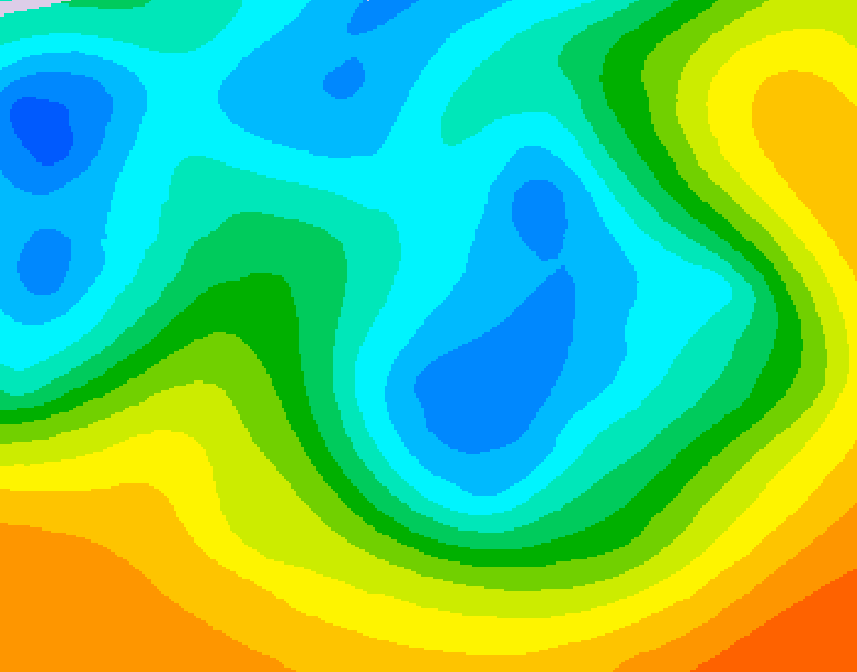GDPS 500 millibar geopotential height 030 hour forecast chart for Canada based on 2026/05/08 1200Z data