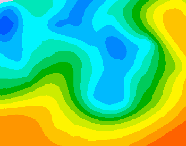 GDPS 500 millibar geopotential height 042 hour forecast chart for Canada based on 2026/05/08 1200Z data