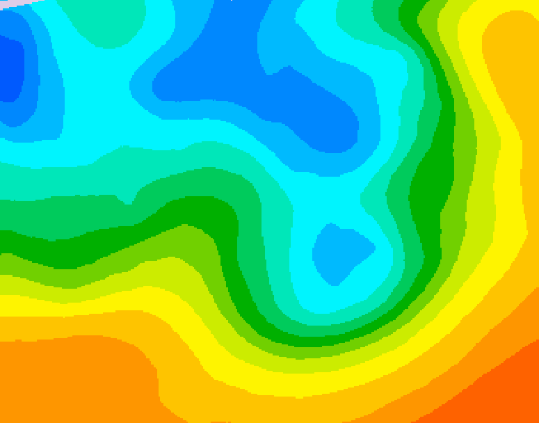 GDPS 500 millibar geopotential height 054 hour forecast chart for Canada based on 2026/05/08 1200Z data