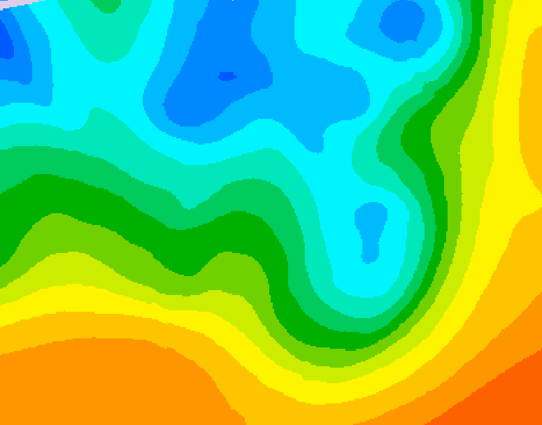 GDPS 500 millibar geopotential height 072 hour forecast chart for Canada based on 2026/05/08 1200Z data