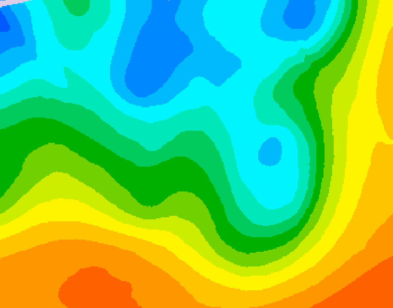 GDPS 500 millibar geopotential height 078 hour forecast chart for Canada based on 2026/05/08 1200Z data