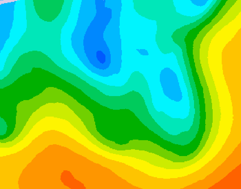 GDPS 500 millibar geopotential height 096 hour forecast chart for Canada based on 2026/05/08 1200Z data