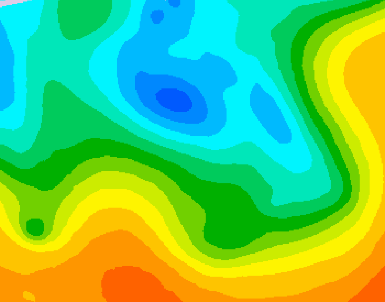 GDPS 500 millibar geopotential height 114 hour forecast chart for Canada based on 2026/05/08 1200Z data