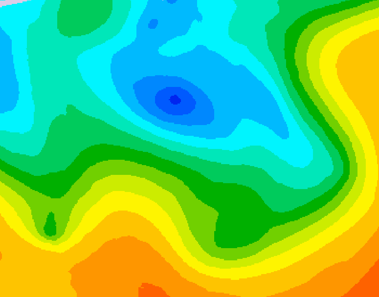 GDPS 500 millibar geopotential height 120 hour forecast chart for Canada based on 2026/05/08 1200Z data