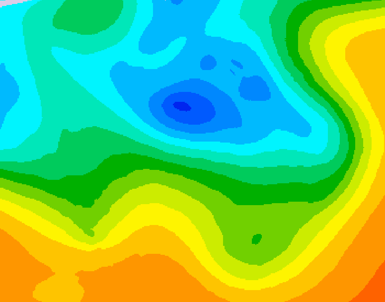 GDPS 500 millibar geopotential height 132 hour forecast chart for Canada based on 2026/05/08 1200Z data