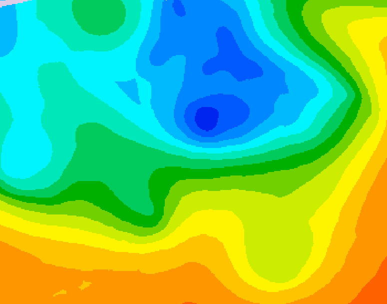 GDPS 500 millibar geopotential height 150 hour forecast chart for Canada based on 2026/05/08 1200Z data