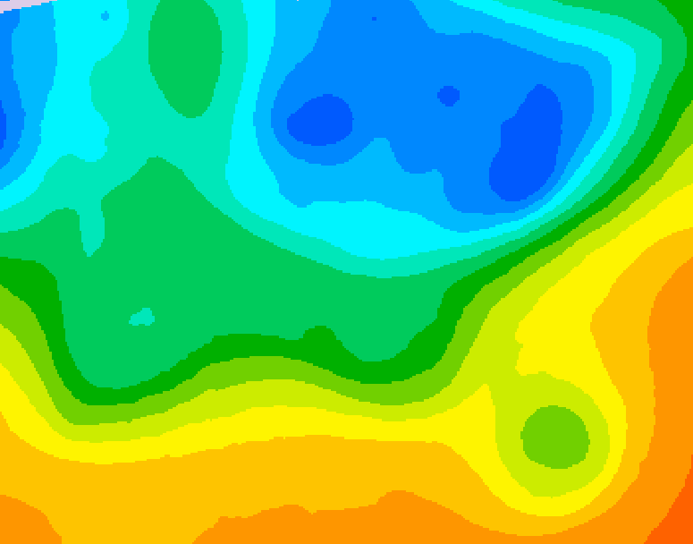 GDPS 500 millibar geopotential height 180 hour forecast chart for Canada based on 2026/05/08 1200Z data
