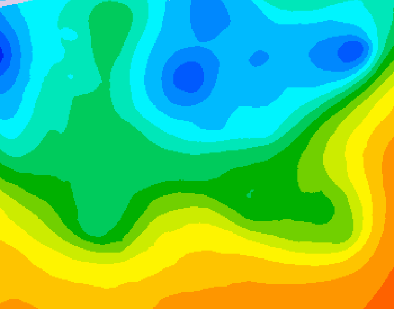 GDPS 500 millibar geopotential height 198 hour forecast chart for Canada based on 2026/05/08 1200Z data