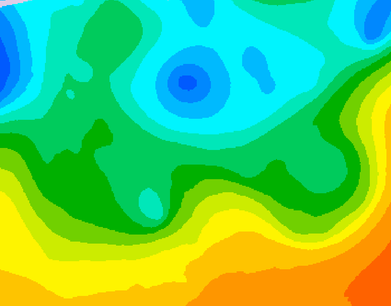 GDPS 500 millibar geopotential height 216 hour forecast chart for Canada based on 2026/05/08 1200Z data