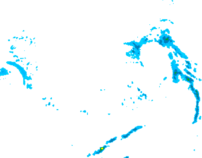 GDPS precipitation 012 hour forecast chart for Canada based on 2026/05/08 1200Z data