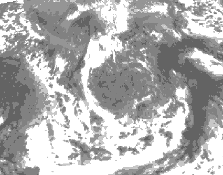 GDPS total cloud 006 hour forecast chart for Canada based on 2026/05/08 0000Z data