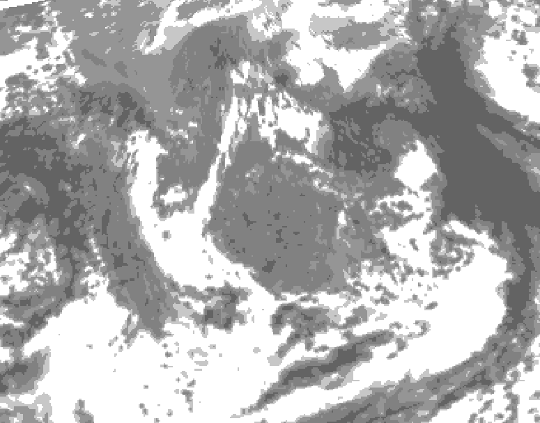 GDPS total cloud 024 hour forecast chart for Canada based on 2026/05/08 0000Z data