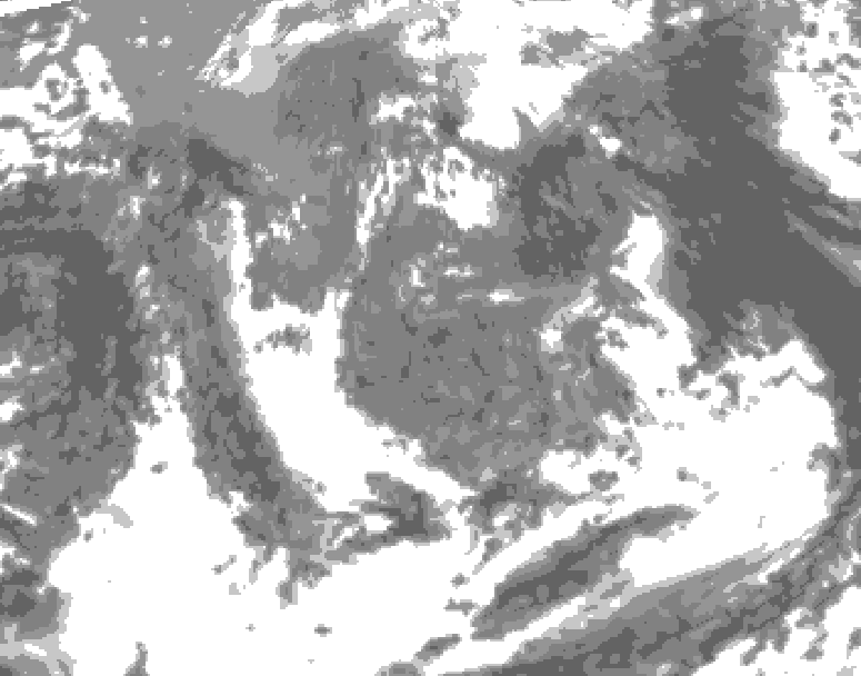 GDPS total cloud 030 hour forecast chart for Canada based on 2026/05/08 0000Z data