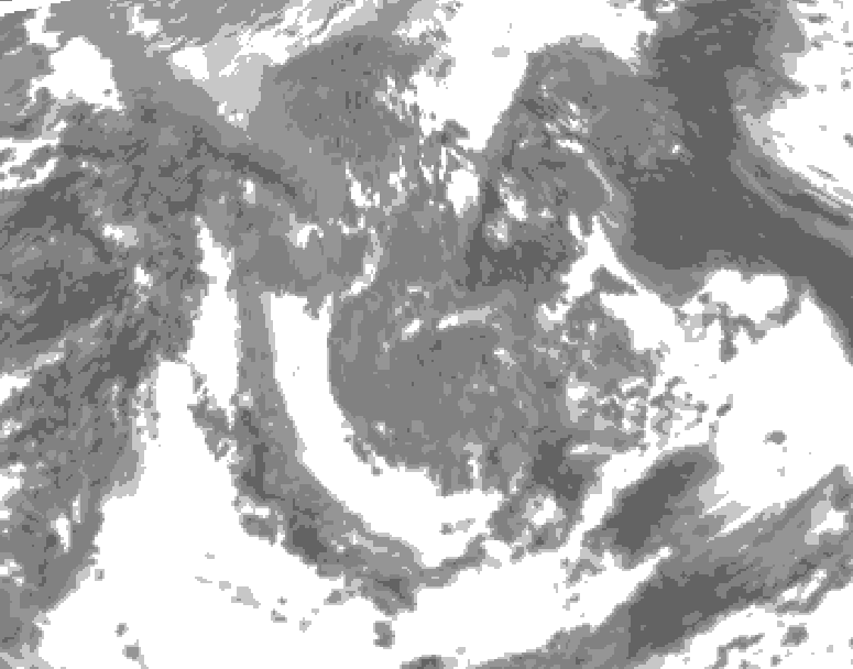 GDPS total cloud 042 hour forecast chart for Canada based on 2026/05/08 0000Z data