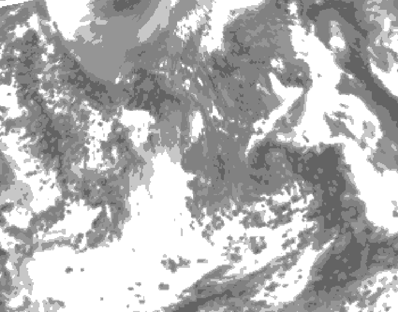 GDPS total cloud 072 hour forecast chart for Canada based on 2026/05/08 0000Z data
