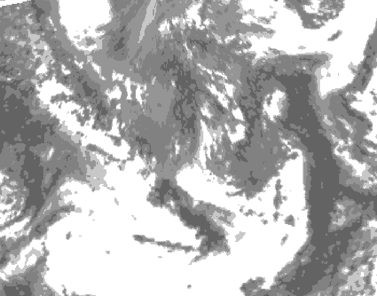 GDPS total cloud 108 hour forecast chart for Canada based on 2026/05/08 0000Z data