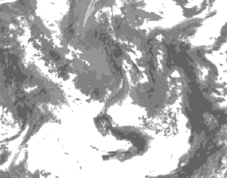 GDPS total cloud 114 hour forecast chart for Canada based on 2026/05/08 0000Z data