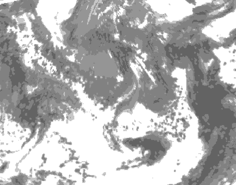 GDPS total cloud 120 hour forecast chart for Canada based on 2026/05/08 0000Z data