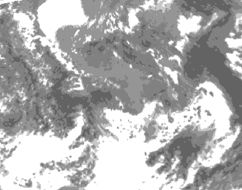 GDPS total cloud 144 hour forecast chart for Canada based on 2026/05/08 0000Z data