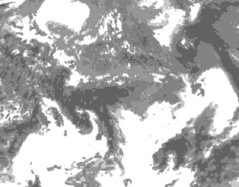 GDPS total cloud 156 hour forecast chart for Canada based on 2026/05/08 0000Z data