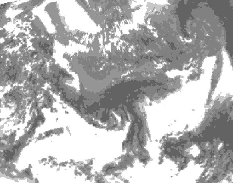 GDPS total cloud 174 hour forecast chart for Canada based on 2026/05/08 0000Z data