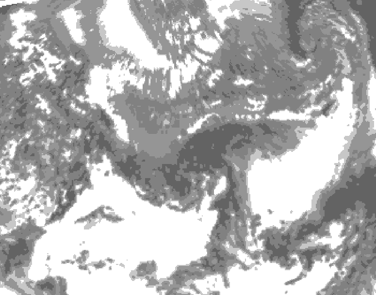 GDPS total cloud 180 hour forecast chart for Canada based on 2026/05/08 0000Z data