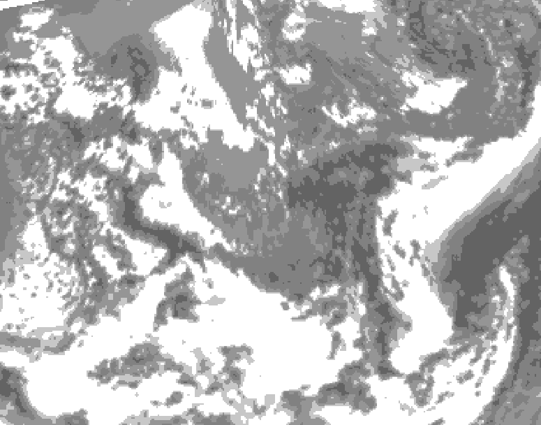 GDPS total cloud 198 hour forecast chart for Canada based on 2026/05/08 0000Z data