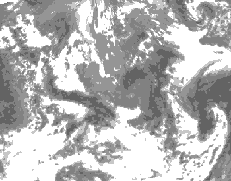 GDPS total cloud 210 hour forecast chart for Canada based on 2026/05/08 0000Z data