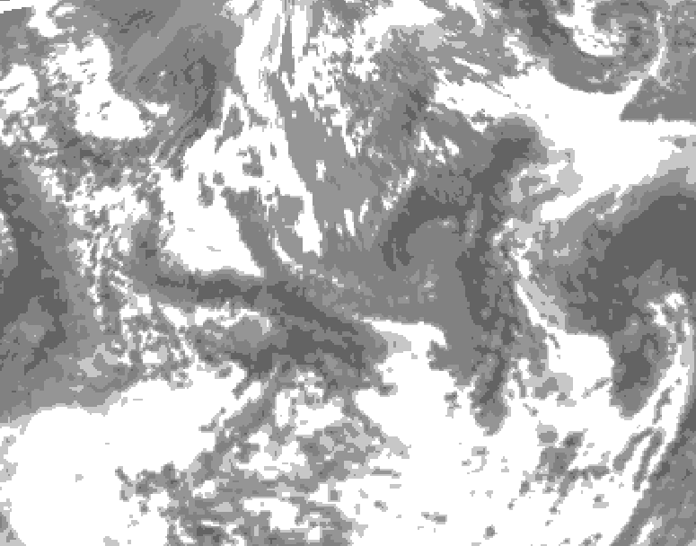 GDPS total cloud 216 hour forecast chart for Canada based on 2026/05/08 0000Z data