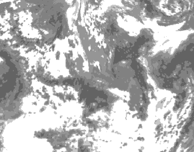 GDPS total cloud 222 hour forecast chart for Canada based on 2026/05/08 0000Z data
