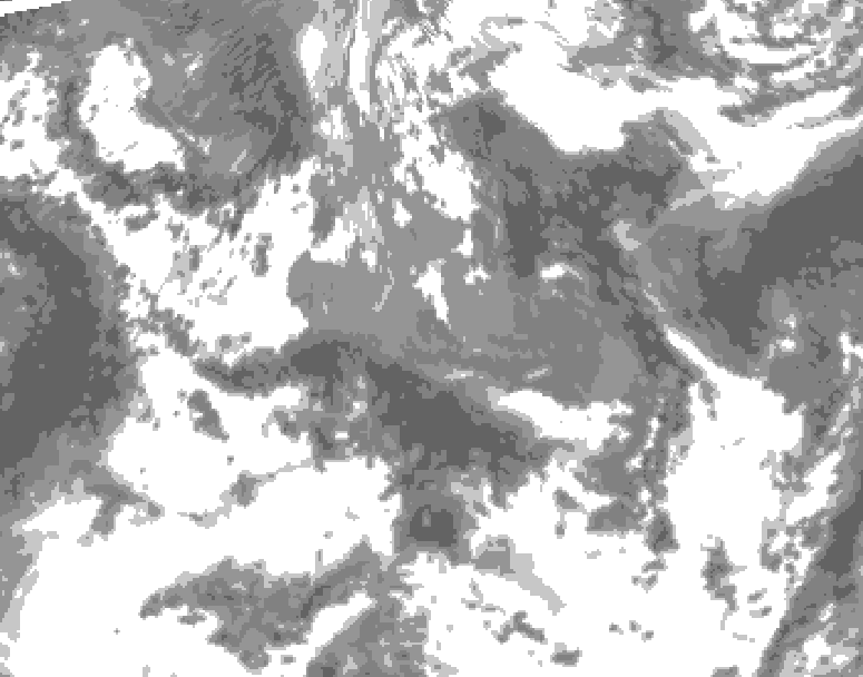 GDPS total cloud 228 hour forecast chart for Canada based on 2026/05/08 0000Z data
